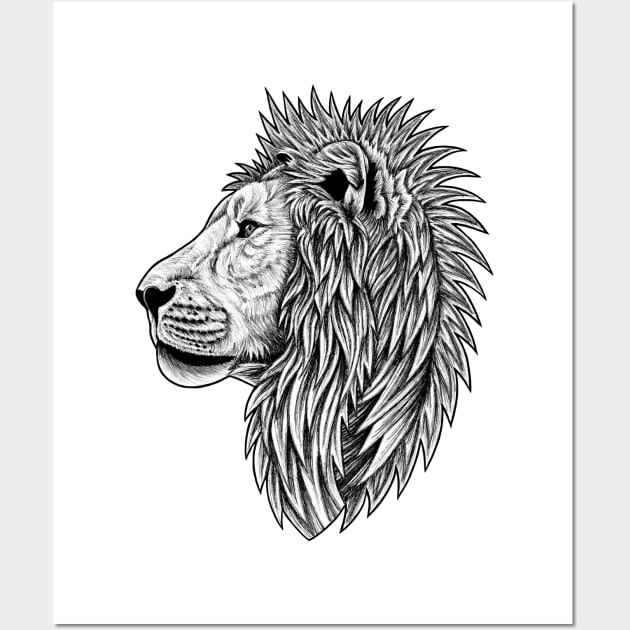 Asiatic lion Wall Art by lorendowding